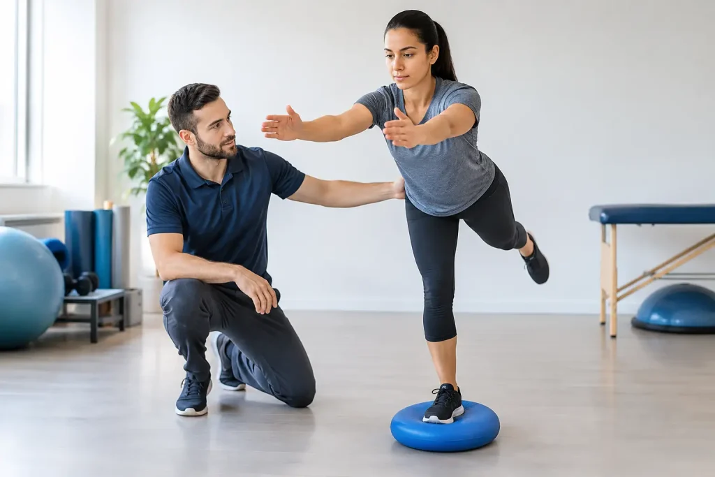 Cómo mejorar equilibrio tras lesión con seguridad